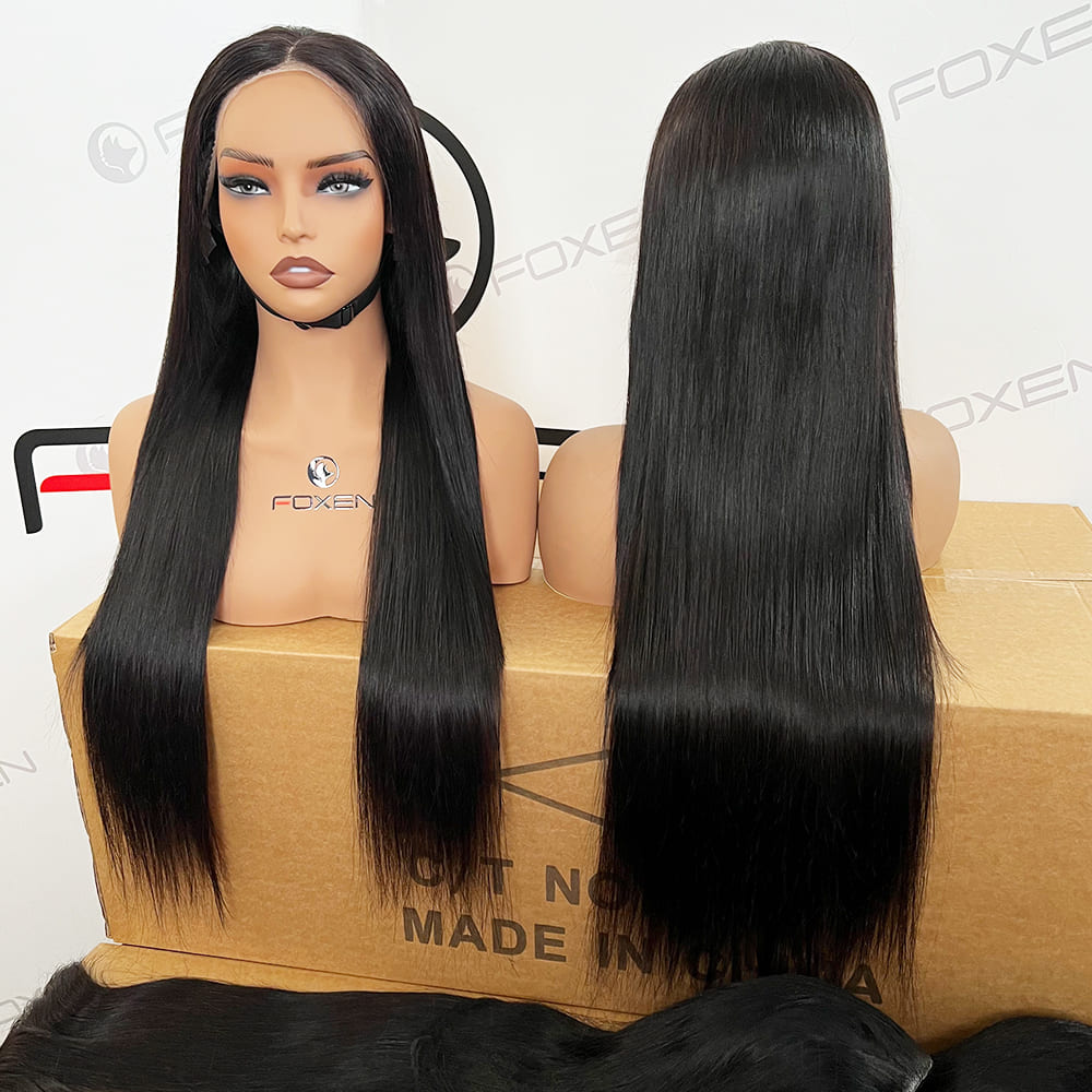 13*4 hd lace front black straight wigs
